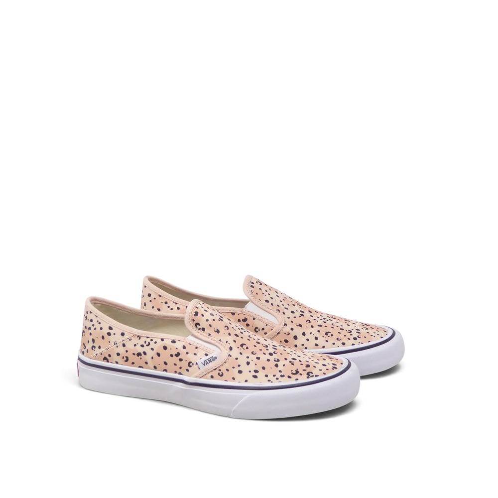 Vans Womens Leila Hurst Slip-On SF Shoes Tiny Animal Leopard Cheetah Canvas 8.5
